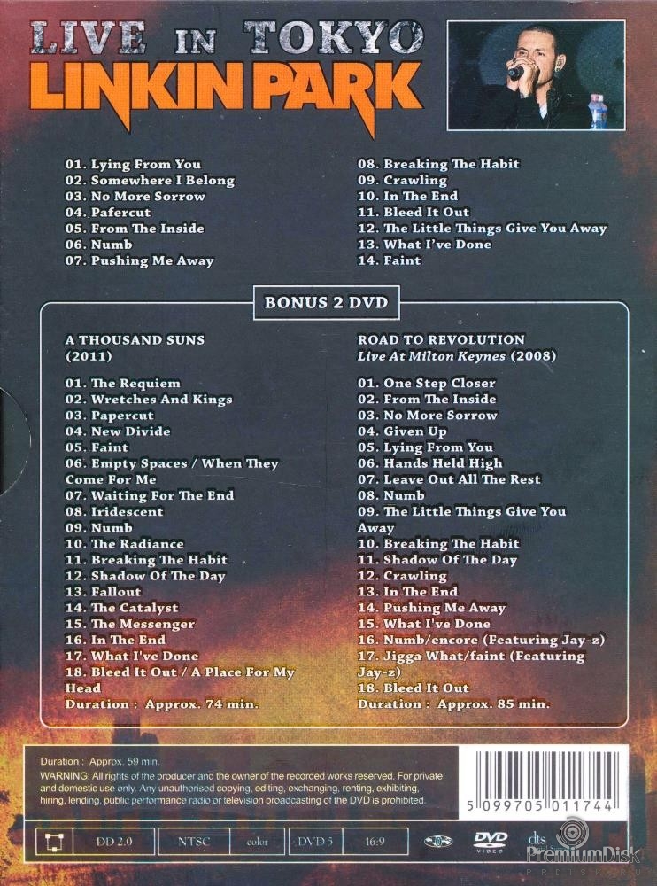 Linkin Park ‎– Live In Tokyo (3DVD)