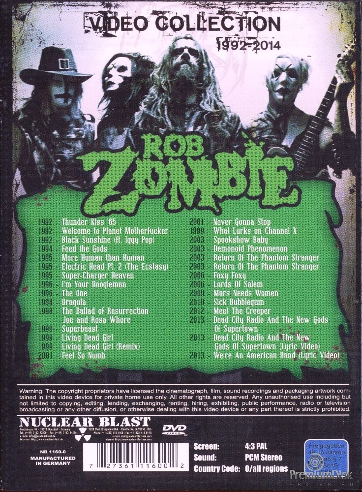 Rob Zombie - Video Collection 1992-2014