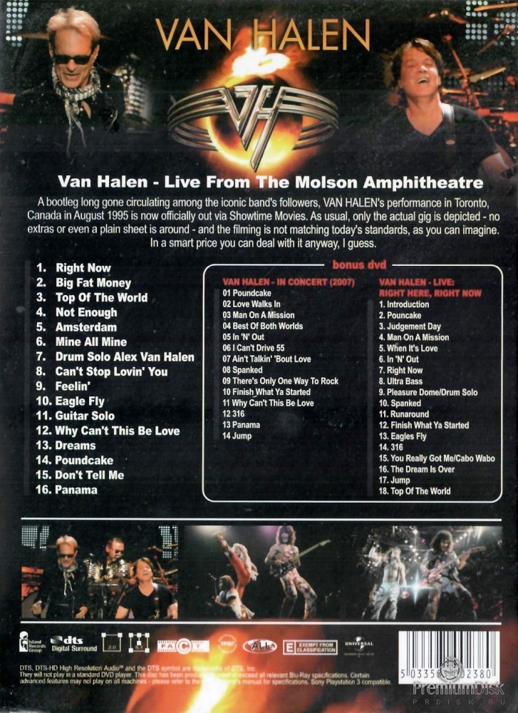 Van Halen - Live from Molson (3DVD)